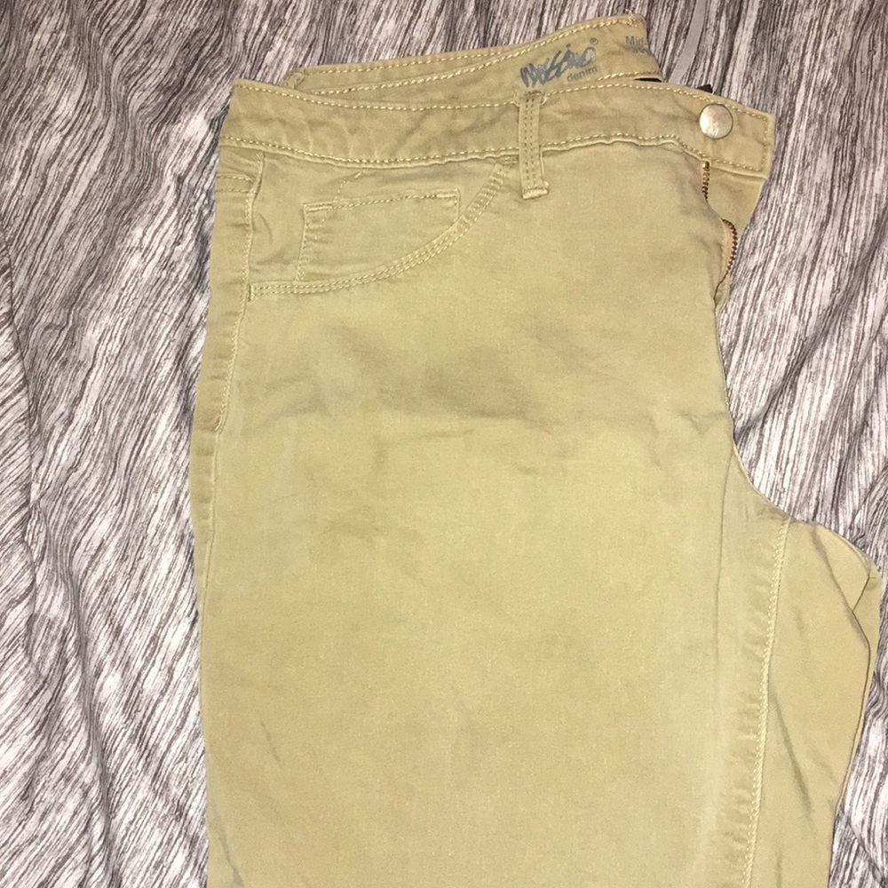 Denim tan pants
